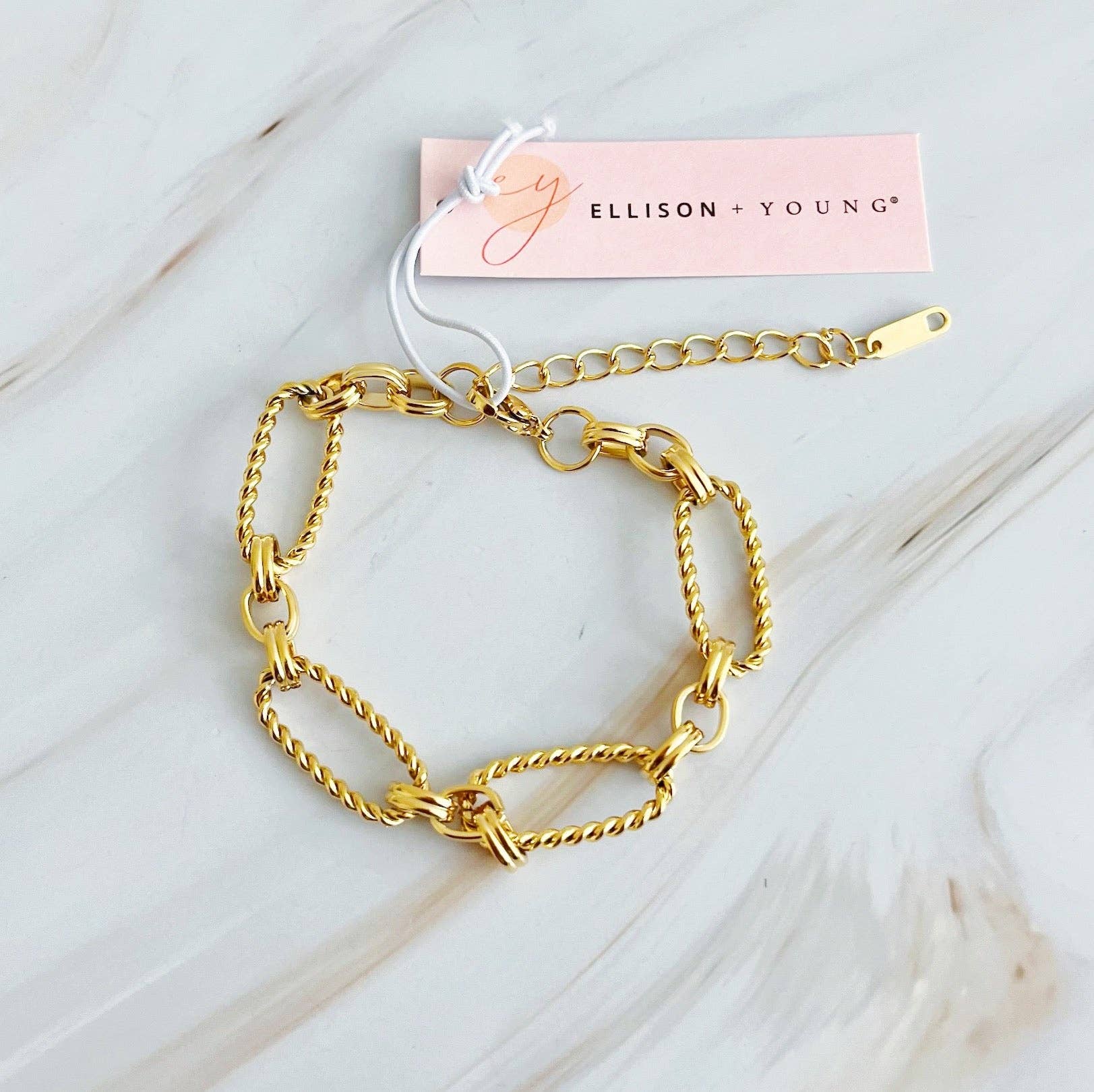 Ellison+Young – wholesale Link & chain bracelet – Alternatively Linked Cabled Bracelet1
