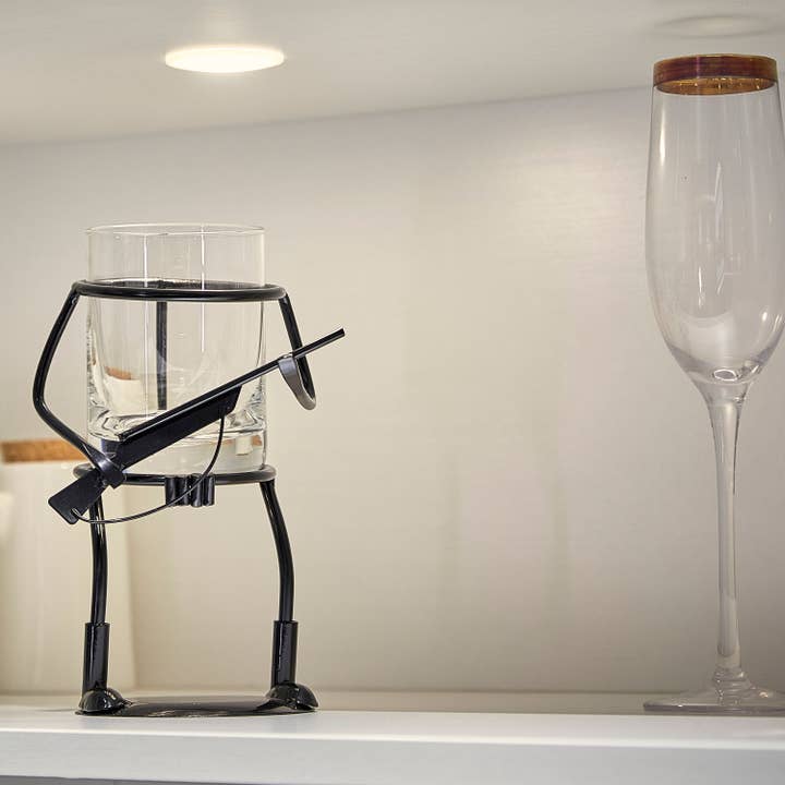 The Wine Savant / Khen Glassware - Wholesale Cocktail/Liquor Glass - Hunter Whiskey Glass - Bullet Glass & Metal Cup Holder- Guns