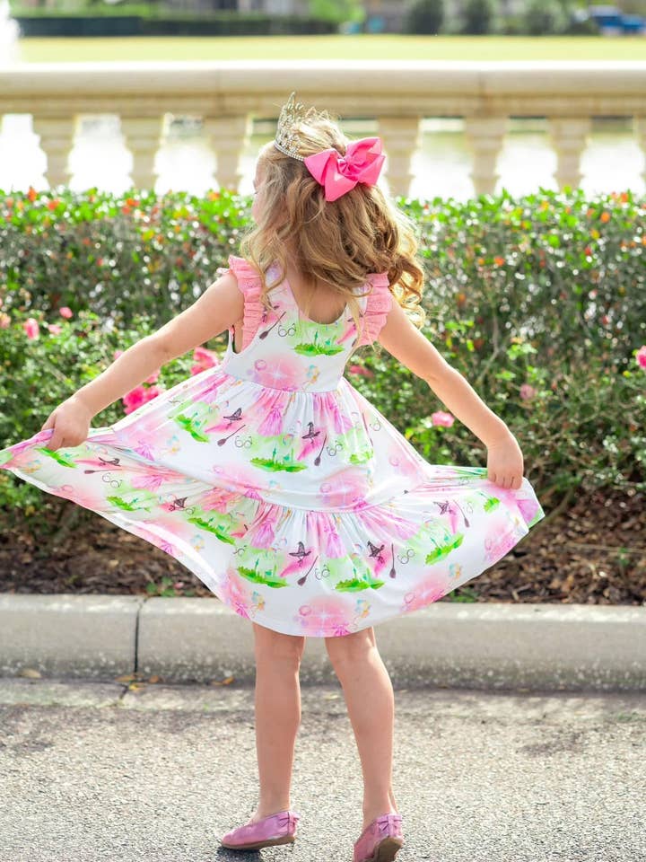 Riley & Rett – Engroshandel Kjole - Børn – Populær Flæse Blondeærme Lagdelt Snurretur8