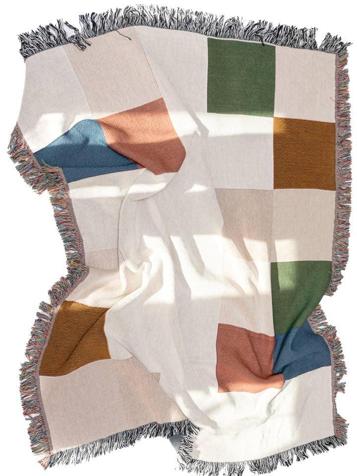 Squares Woven Blankets for wholesale by eif studio
