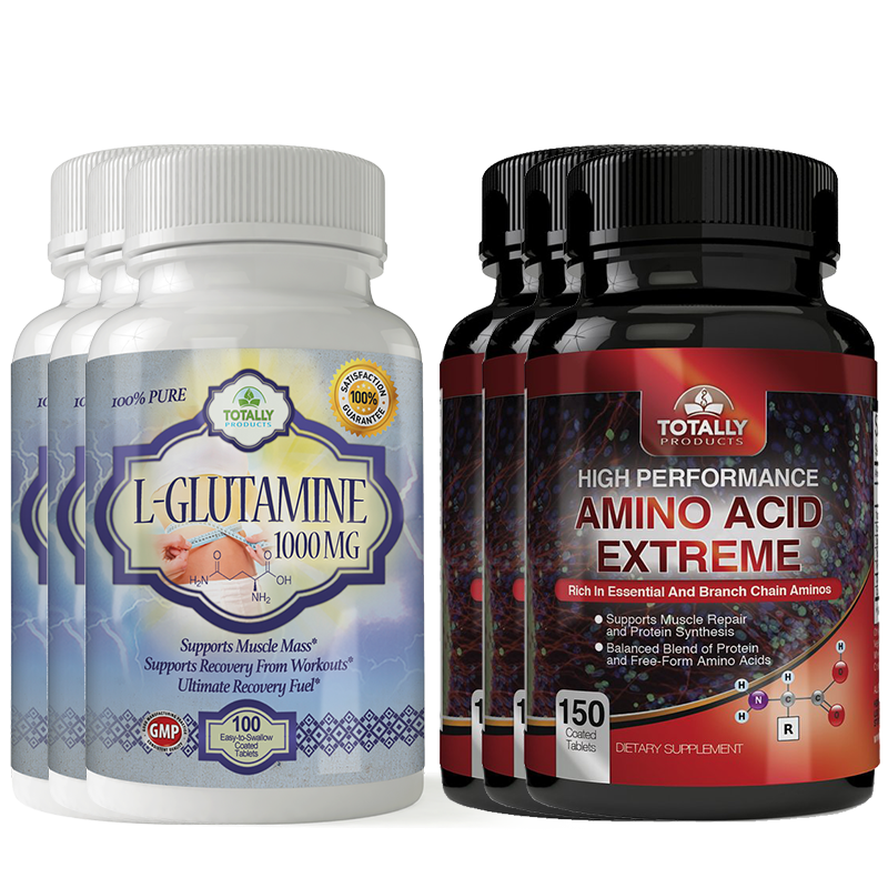 Totally Products - Wholesale Oral Supplement/Vitamin - L-Glutamine and Amino Acid Extreme Combo pack4