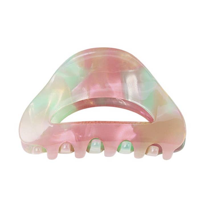 Hair clip print Pink & Green Sheet Material for wholesale by SHINE BUY