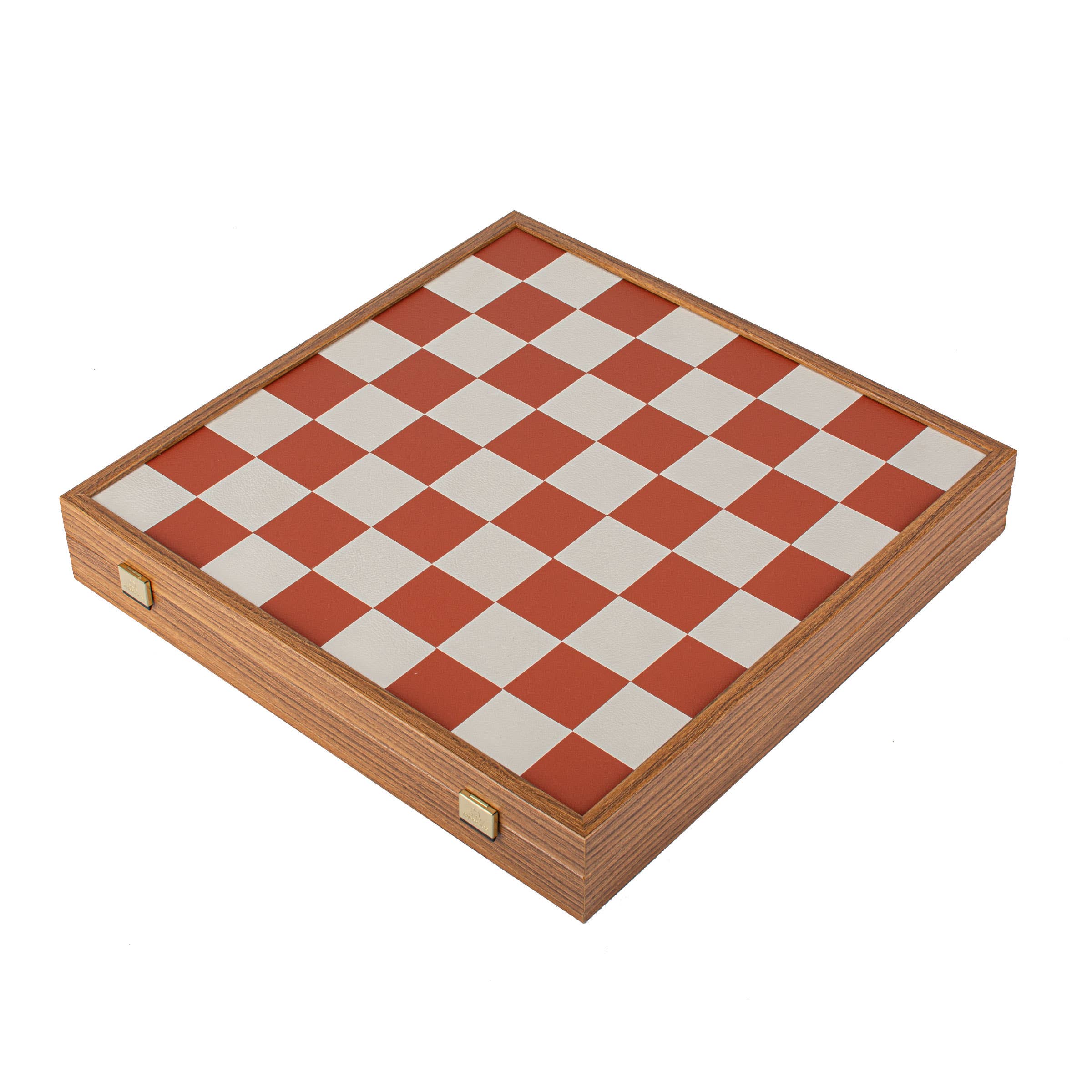 Cardshouse – Großhandel Brettspiele – Bauhaus Schachset mit 40 cm Brett in Terrakotta & Weiß2