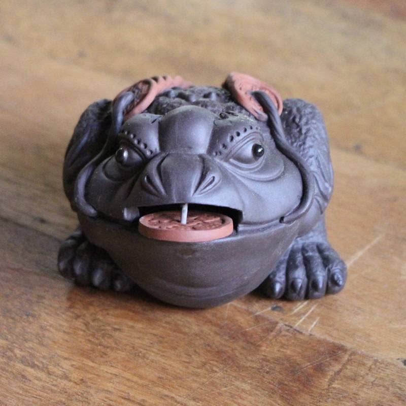 Tea soul - Wholesale Decorative Figurine - Ceramic tea frog figurine with coin5