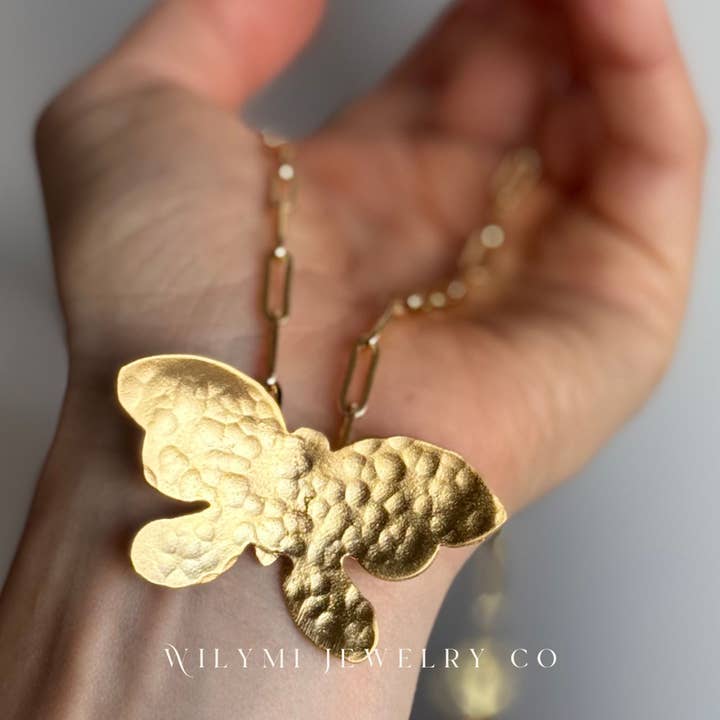 WILYMI Jewelry Co – wholesale Choker/collar – Butterfly Choker Necklace | 24K Gold Filled | Adjustable3