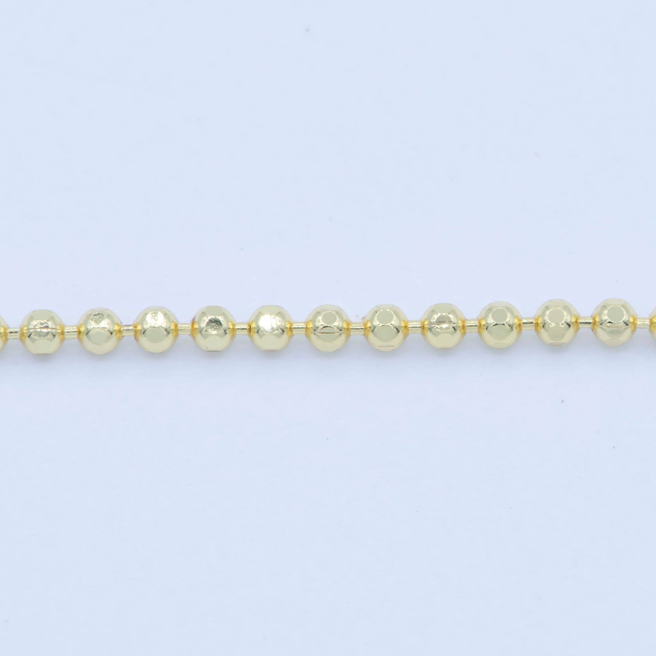 Aim Eternal – wholesale Beaded/pearl necklace – Clearance Pricing BLOWOUT 24K Gold Filled 1.5mm Round Beaded Chain 18 Inch Layering Necklace | WA-2342