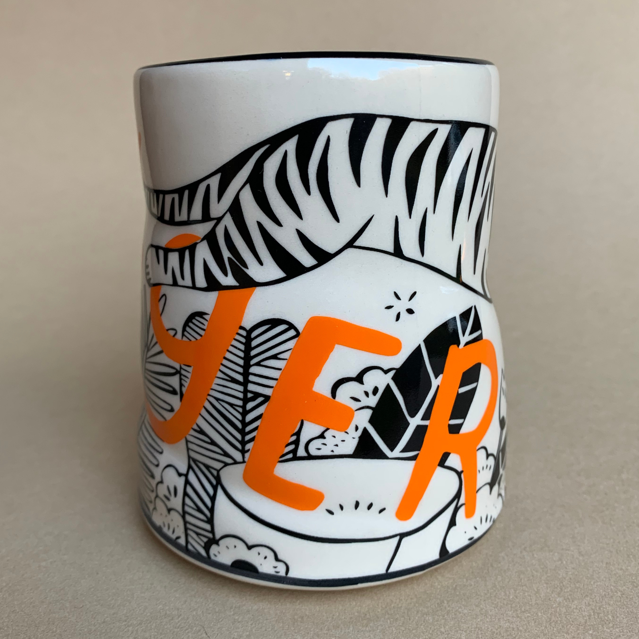 The Bowl Maker - Wholesale Coffee Mug - Lucky Tiger Cup - XLarge Ceramic Mug1