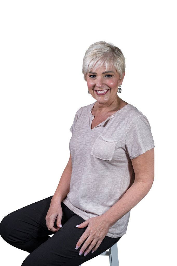 TINA Stephens Italy/Tees By Tina - Wholesale T-Shirt - Women's - Florence V-Neck Frocket Tee (BSS165)12