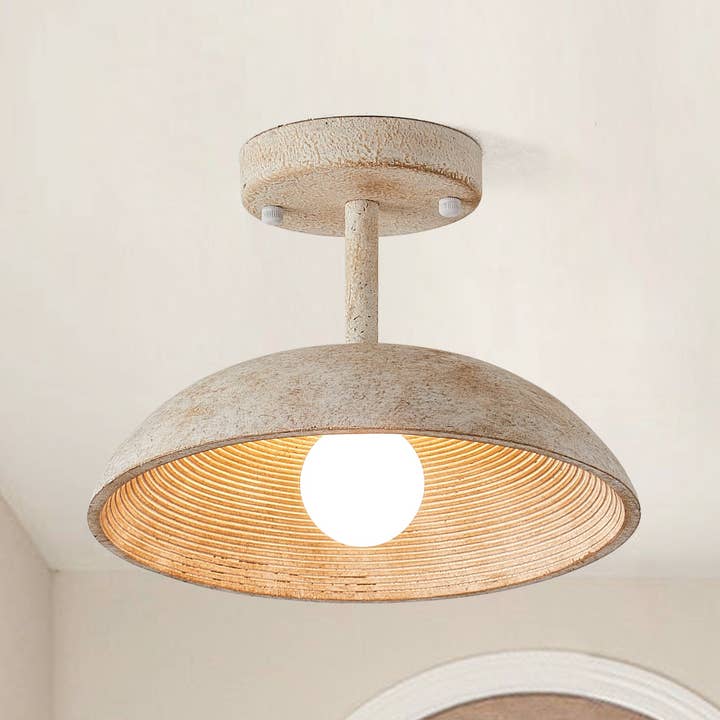 Brio Lighting - Wholesale Chandelier/Hanging Light - Lusteria 1-Light Iron Farmhouse Semi Flush Mount Ceiling Light