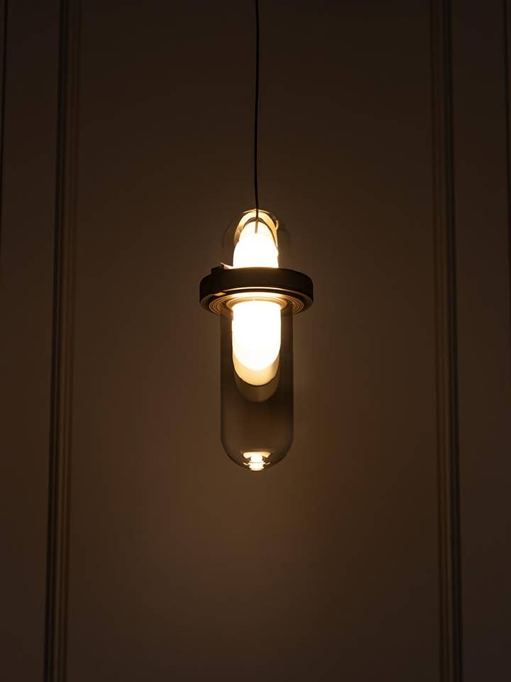 Kabil Single Smoked Glass Gray Pendant Light 37 Cm for wholesale by HEKA LIGHTING & TRADING LTD