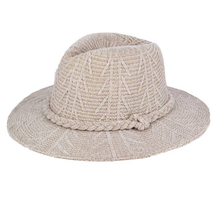 Greater Goods Imports & Wholesale - Vendita all'ingrosso Fedora - Donna - HT0001 MH0171 Fedora a Motivo Chenille5