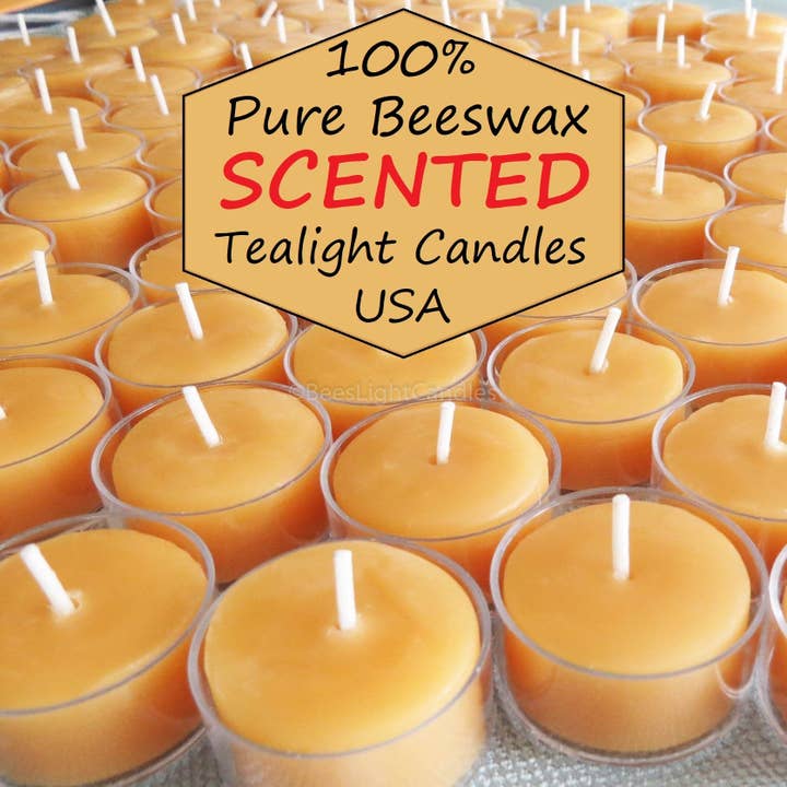 Bees Light Candles - Wholesale Tea Light Candles - Vanilla Scented Beeswax Tealight Candles1
