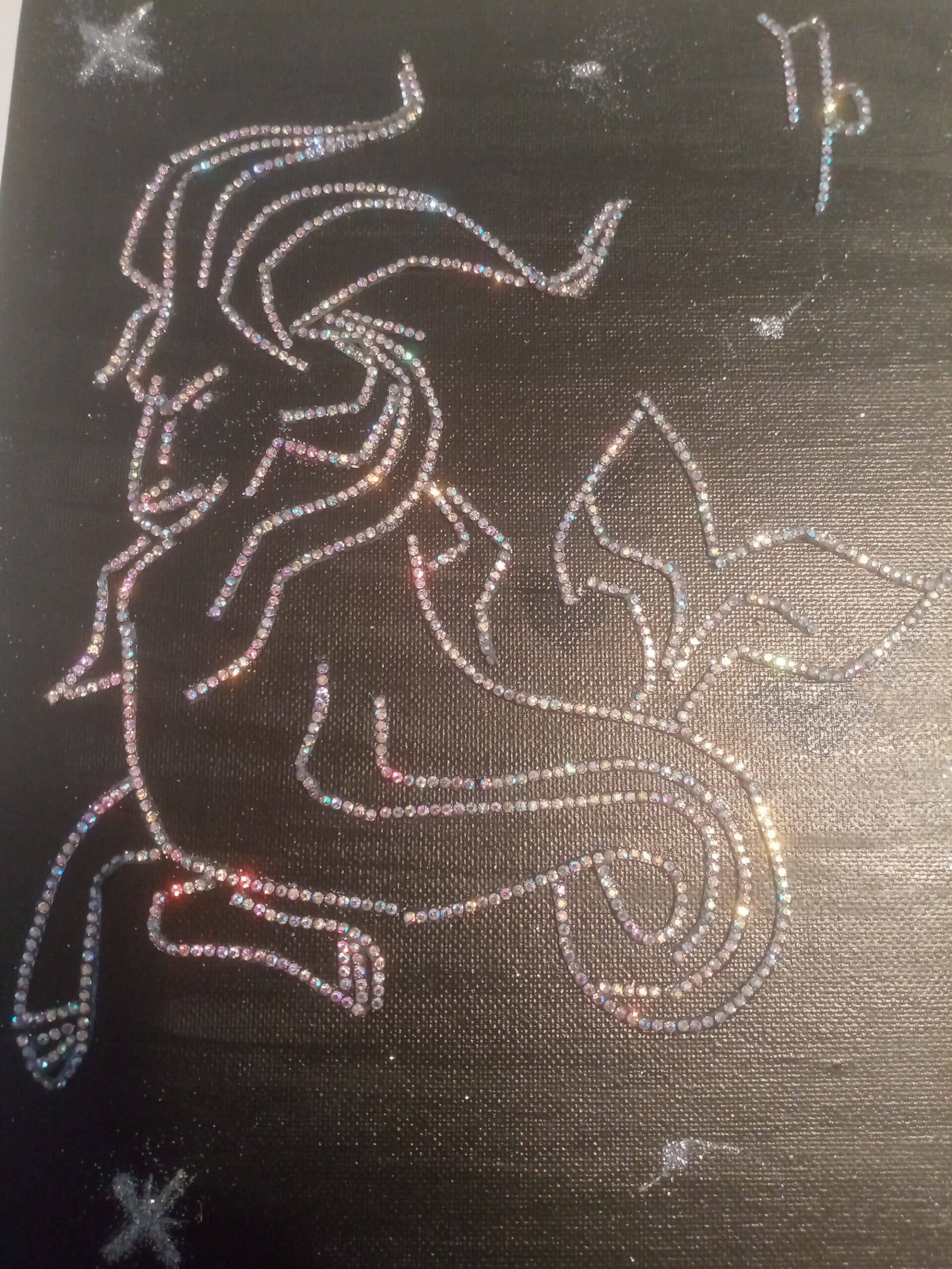 BLUE RIBBON ORNAMENTS - Wholesale Painting/Drawing - Capricorn Sign, 1 Delightful Art! X80