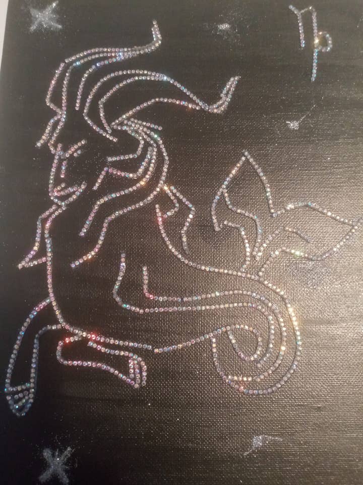 Segno del Capricorno, 1 deliziosa arte! X8 per la vendita all'ingrosso da parte di BLUE RIBBON ORNAMENTS