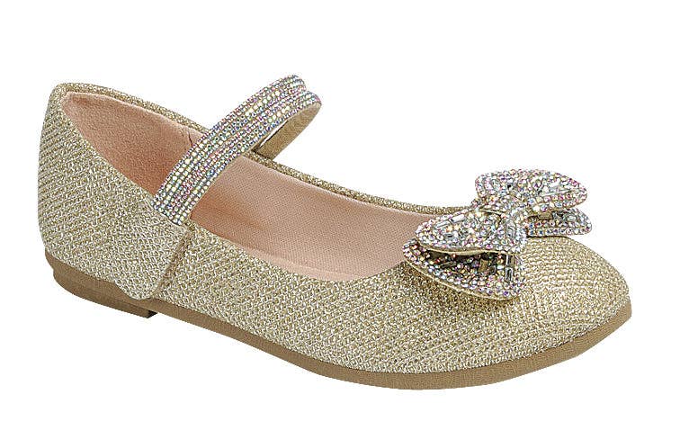 Mars Sky Shoes Wholesale - Wholesale Flats/Loafers - Kids - Link SUPPLE-90K Kids Girl Glitter Bow Tie Strap Flats-18 Pairs Pack-10.85/Pair3