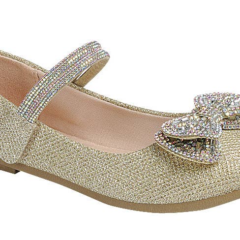 Mars Sky Shoes Wholesale - Wholesale Flats/Loafers - Kids - Link SUPPLE-90K Kids Girl Glitter Bow Tie Strap Flats-18 Pairs Pack-10.85/Pair3