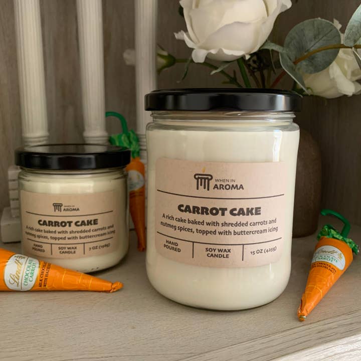Carrot Cake Sojakaars, geur van paaskaars voor wholesale door When In Aroma Candle Company