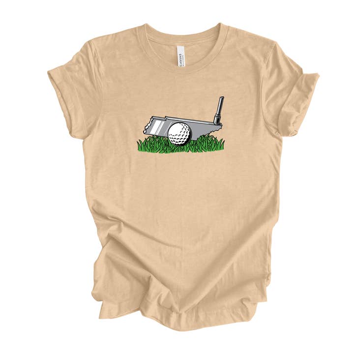 Barrel Down South – wholesale Screen printed t-shirt – Women′s – Tennessee State Shape Golf Putter Tee Shirt0