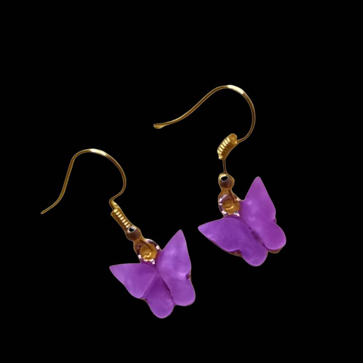 Enamel Butterfly Earrings for wholesale by Funky Welsh Craft and Gifts