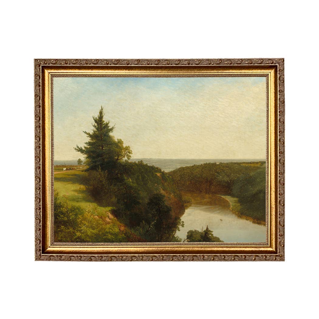 Madison Bay Co. - Historical Home Decor Reproductions – wholesale Art print – River View Scenic by John Kensett Painting Print on Canvas6