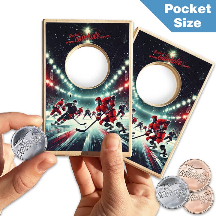 Hockey Players POCKET Coinhole® for wholesale by Coinhole