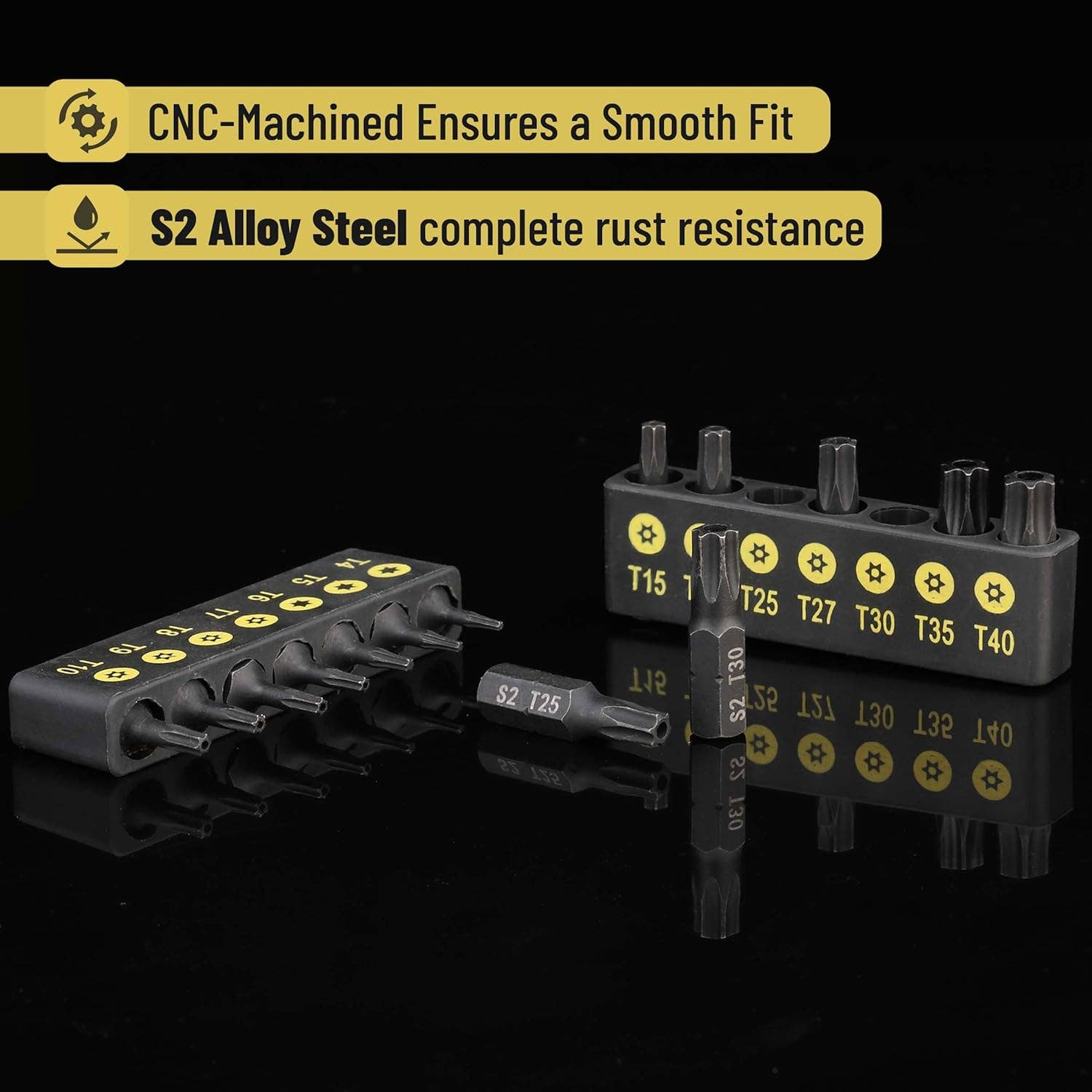 Bates Choice – wholesale Tool set – Bates- Torx Bit Set, 15 Pieces Set, T4-T404