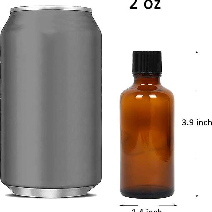 Youngever - Wholesale Flask - Youngever 12 Pack Empty Glass Bottles with Lids(2 Ounce)