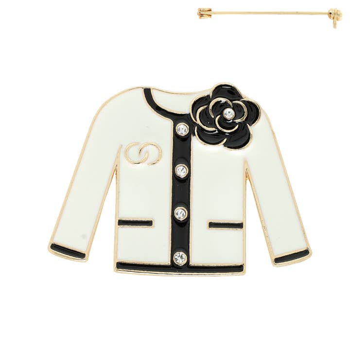 SP Sophia Collection - Wholesale Brooch - Fashionista Flower Cardigan Brooch Pin