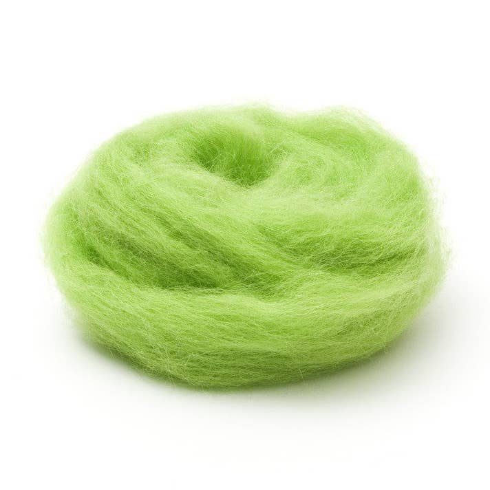 Lime Corriedale Wool Roving 1 oz. for wholesale by Woolpets