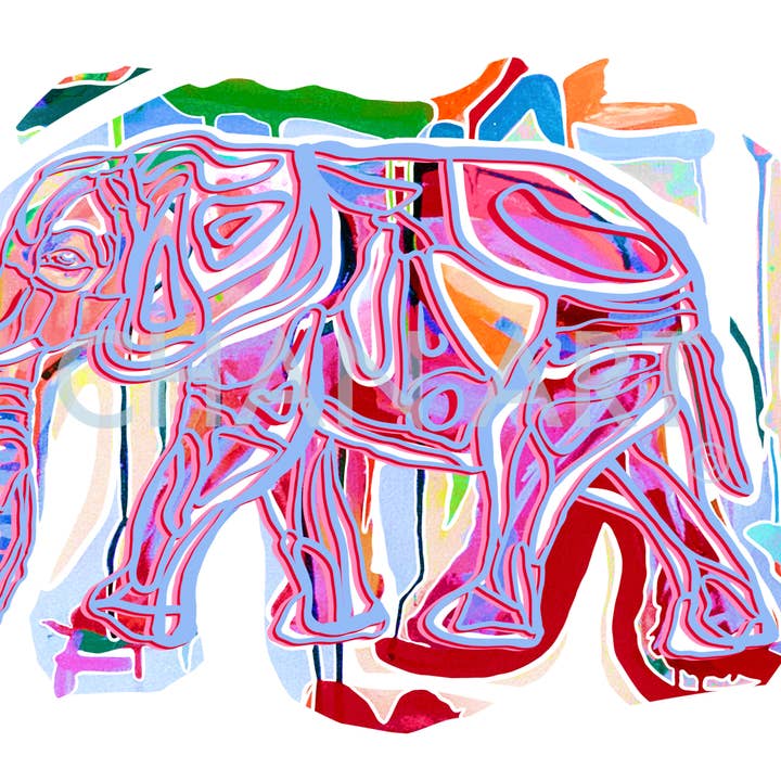 1831 Elephant Print for wholesale by chanartchanart