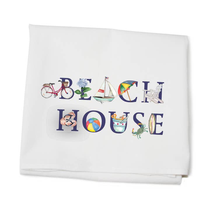 Tina Labadini Designs - Vente Torchons - serviette Beach House Flour0