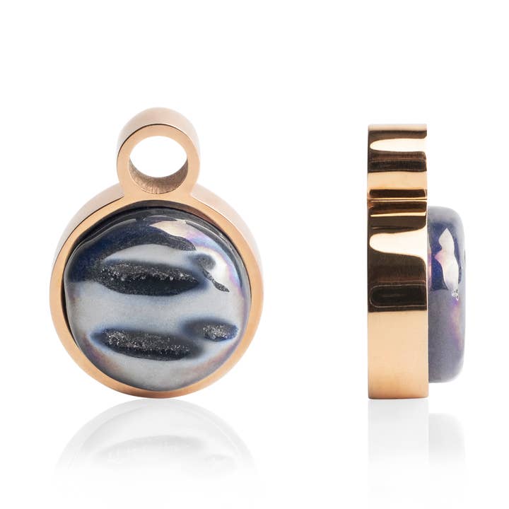 Creole pendant • rosé/hematite grey for wholesale by ALEXASCHA