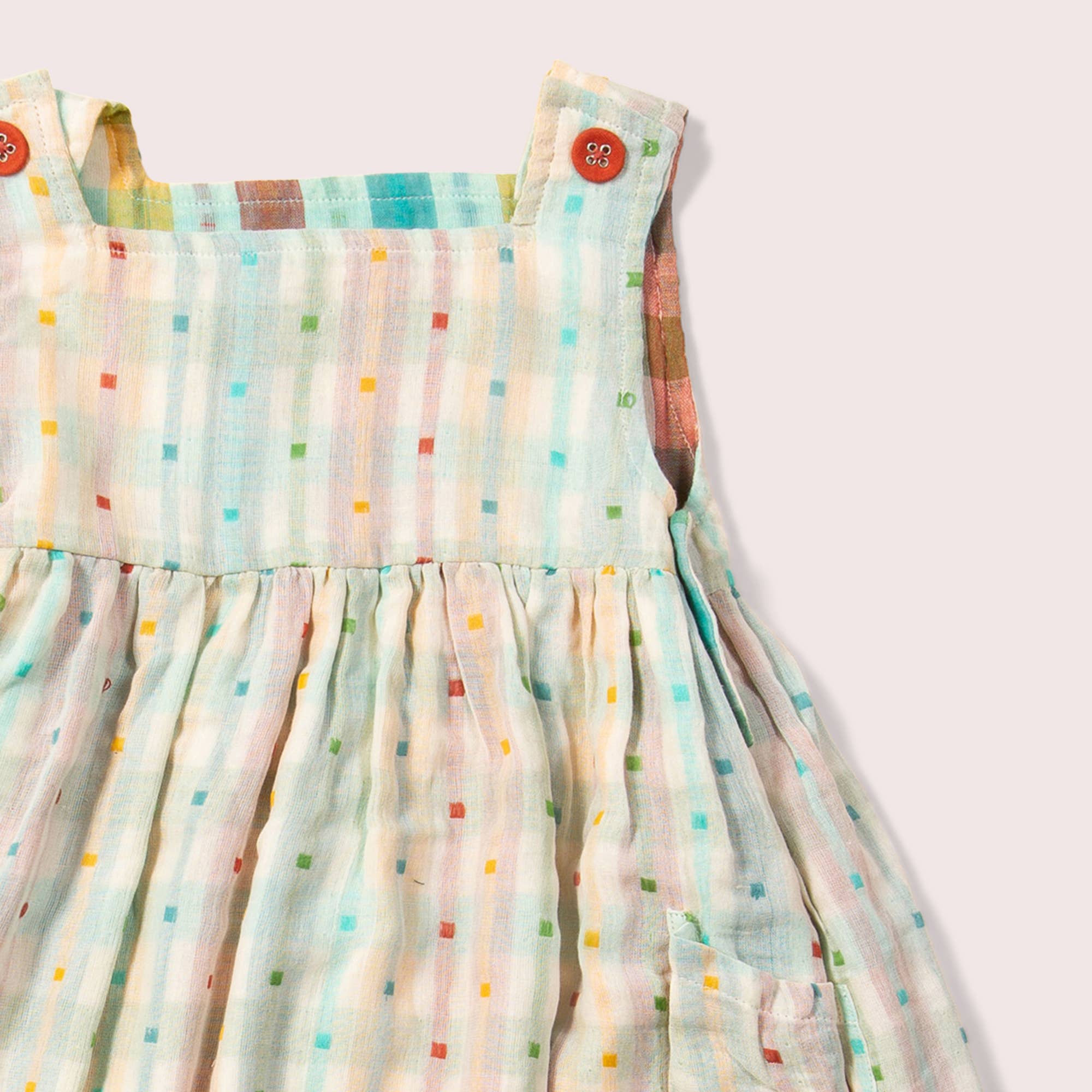 Rainbow Reversible Pinny Dress for wholesale on Faire2