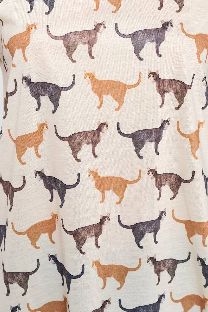 SM WARDROBE - Wholesale Tank Top - Women's - ALL OVER CAT PRINT CLASSIC TANK TOP5