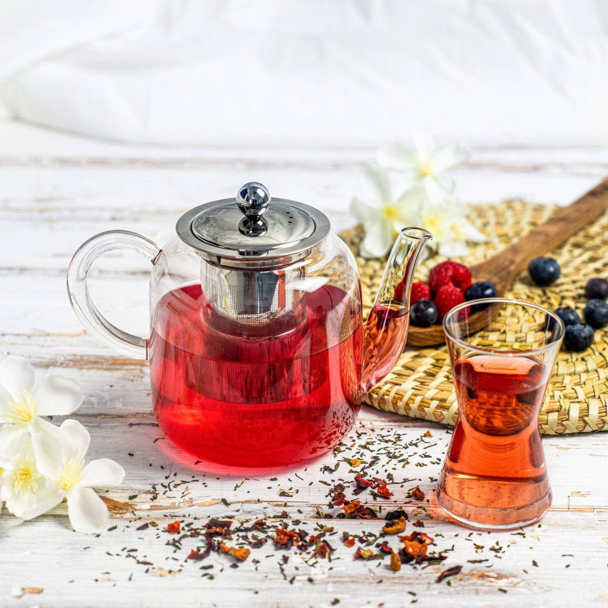 Rinkit Ltd – Engroshandel Tekande – Argon Tableware klar glastepotte med infuser – 800 ml1