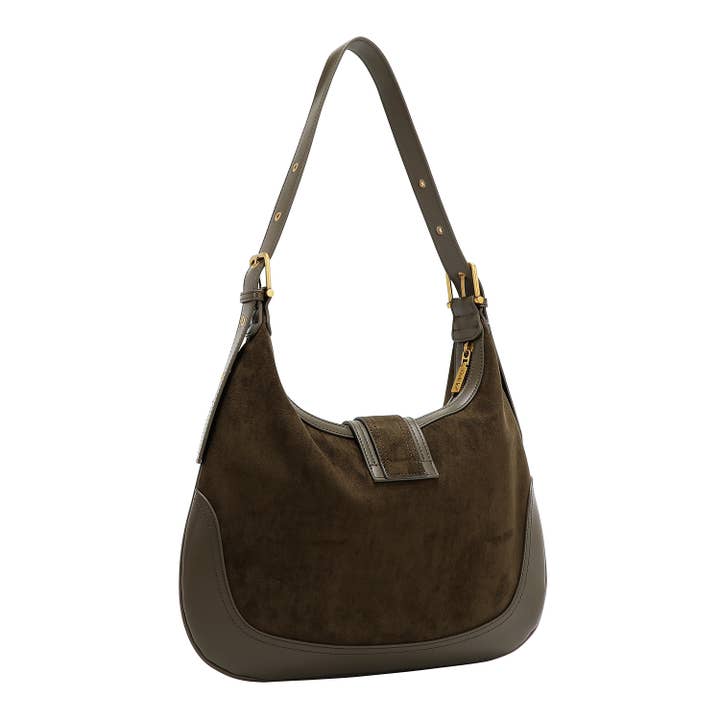 Nicole Lee USA – wholesale Shoulder bag – women's – FLORAL LEAF CRESCENT SHOULDER BAG
7