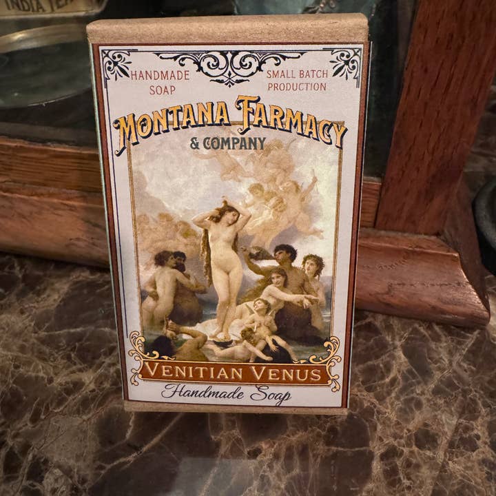 Montana Farmacy - Venta al por mayor Pastilla de jabón - Jabón delicado Venus veneciano, aceite de oliva y arcilla francesa
