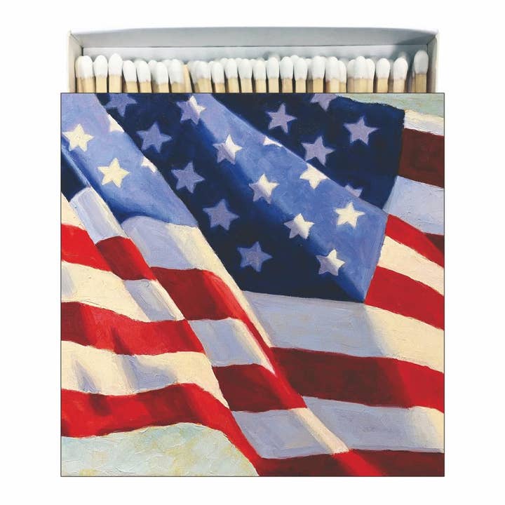 MATCHES IN SQUARE BOX-OLD GLORY for wholesale by Paperproducts Design • Ambiente