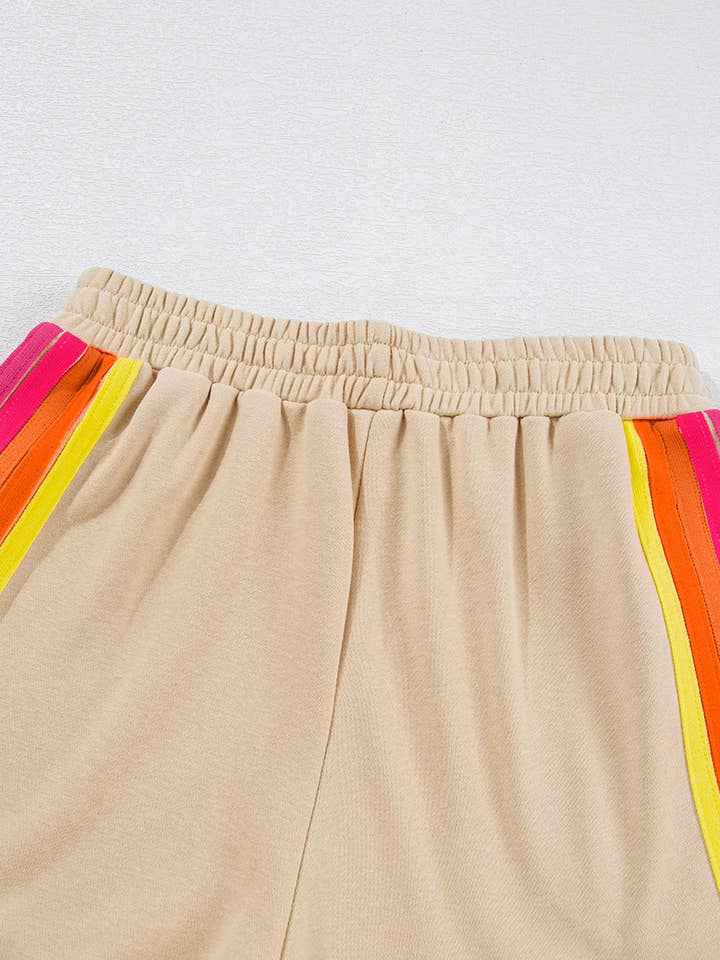 Babs + Birdie - Wholesale Lounge Set - Women's - Kenzie | Stripe Pullover and Shorts Two Piece Casual Set10