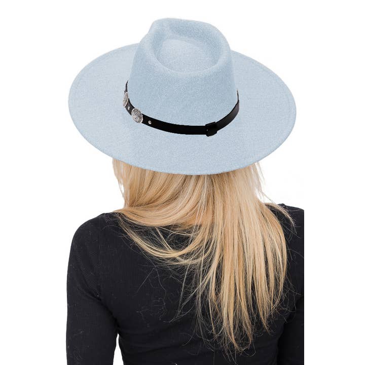 Cap Zone - Wholesale Fedora - Women's - Stagecoach Belt Pinch Crease Faux Wool Rancher Hat13