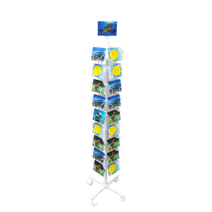 6x4" Horizontal Greeting Card Display Spinning Floor Stand Rack 36 Pockets 21123 for wholesale by FIXTUREDISPLAYS