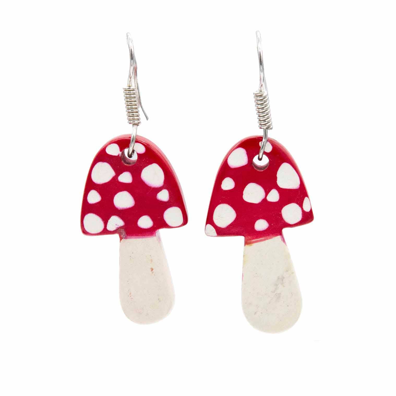 Siesta – wholesale Dangle earrings – Soapstone Mushroom Earrings3