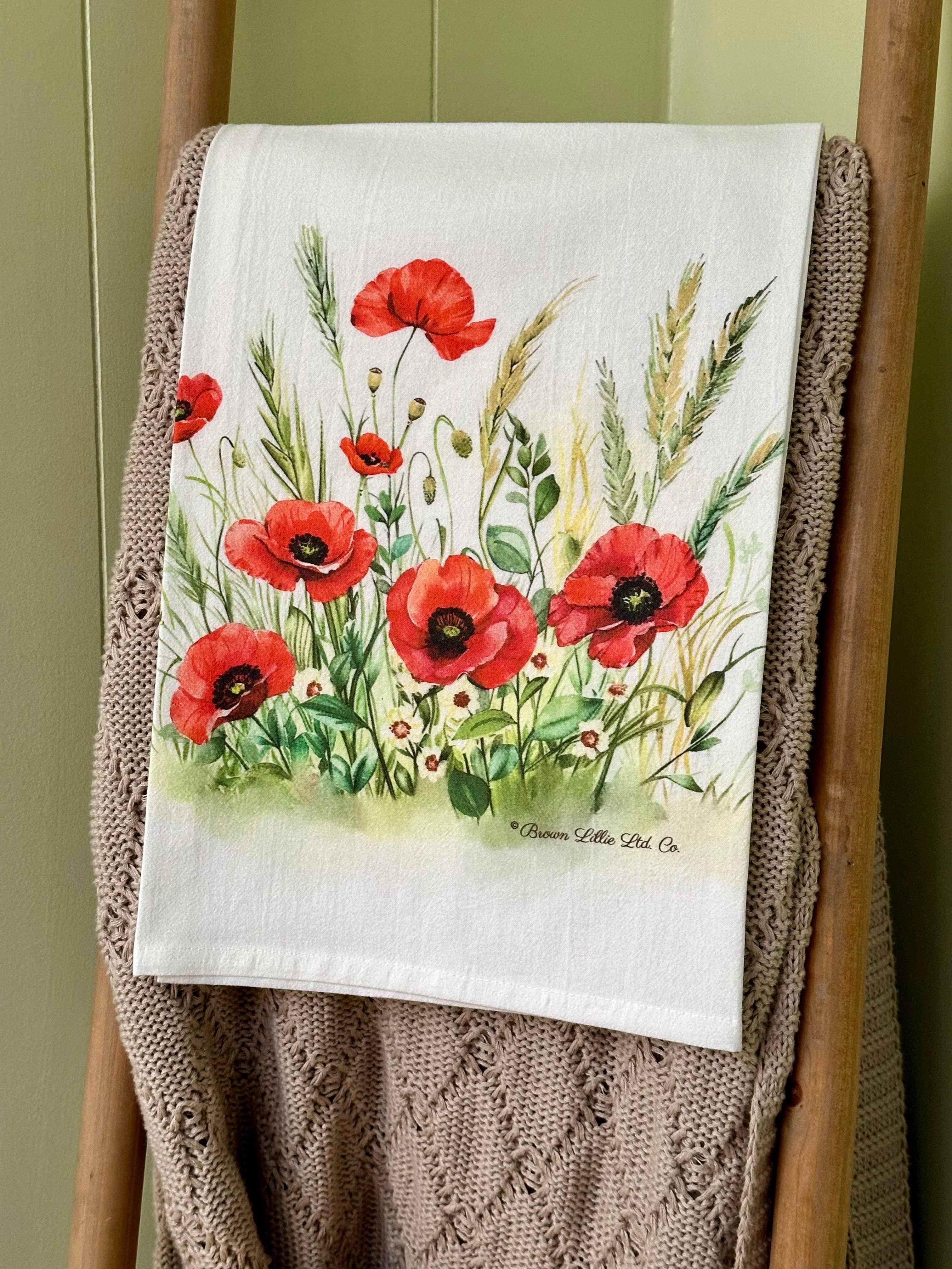 Brown Lillie – Großhandel Geschirrtücher – Rote Mohnblumen 28" Bestes Geschirrtuch | 100% Ringspun-Baumwolle6