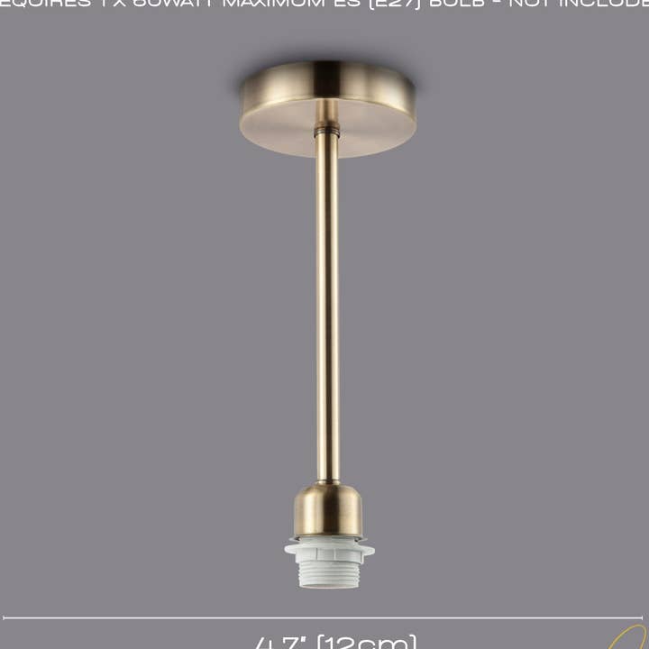 Classic Antique Brass Ceiling Light Fixture to Showcase Lamp Shades for wholesale by Happy Homewares