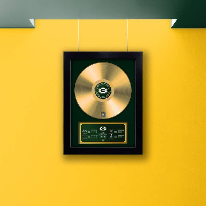 Inglasco Inc. - Wholesale Music Accessory - NFL Green Bay Packers Vinyl Gold Record