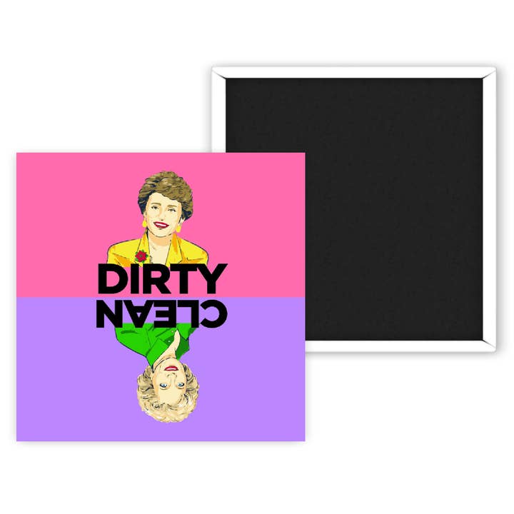 Imán de Lavavajillas Limpio y Sucio de Chica Dorada para venta al por mayor de Love You a Latte Shop