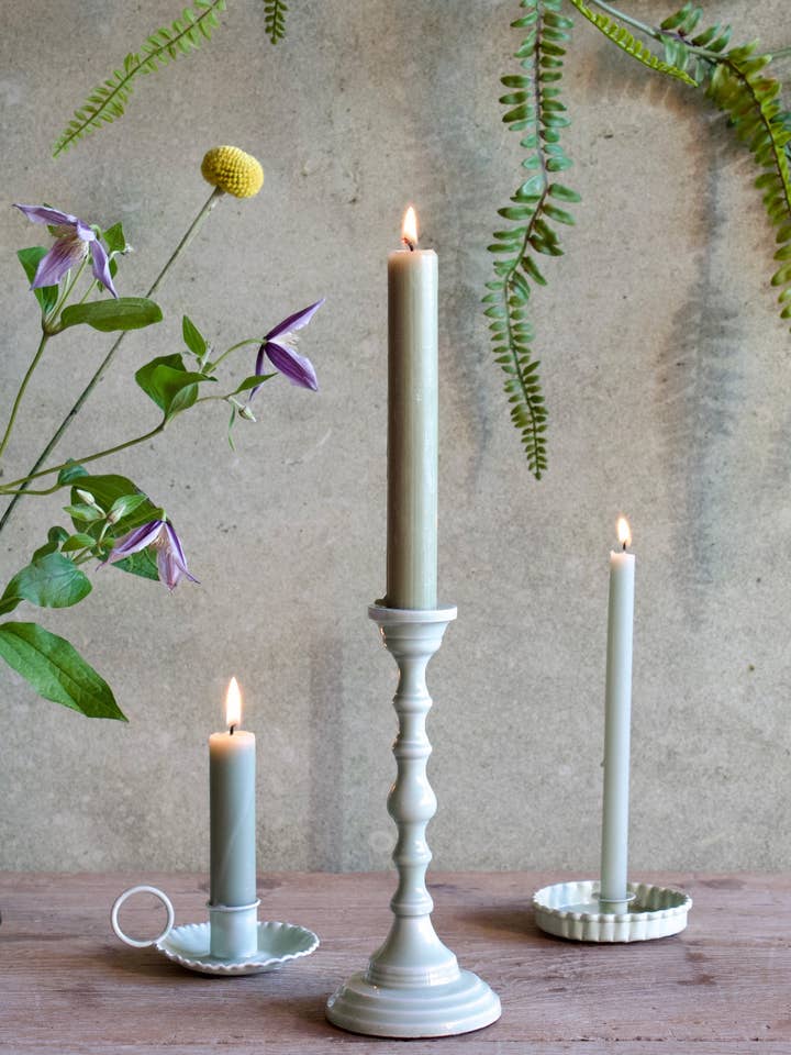 Enamel candle holder Mint DG17 for wholesale by De Weldaad Authentic Interior