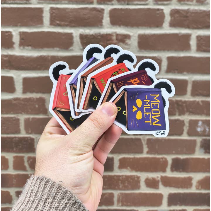 Litter-ary book cat for wholesale by Santi of all Trades