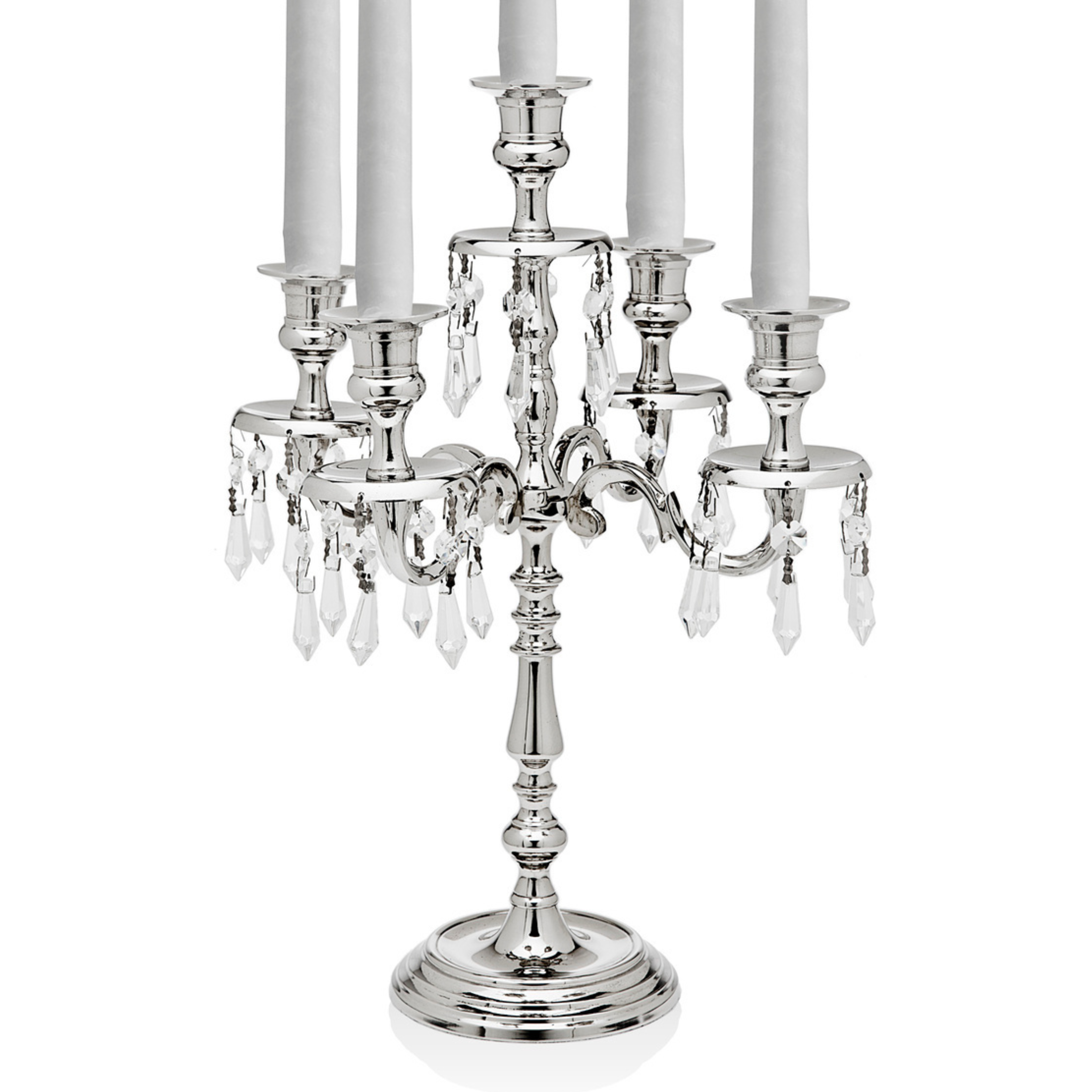 Godinger - Wholesale Candle Holder - 5 Light Candelabra with Hanging Crystal Drops0