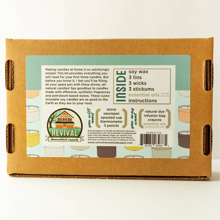 Revival Homestead Supply - Wholesale DIY Craft Kit - Soy Candle Kit, Unscented, Make Your Own, DIY4